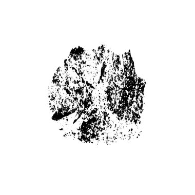 beyaz arkaplanda grunge siyah mürekkep darbesi