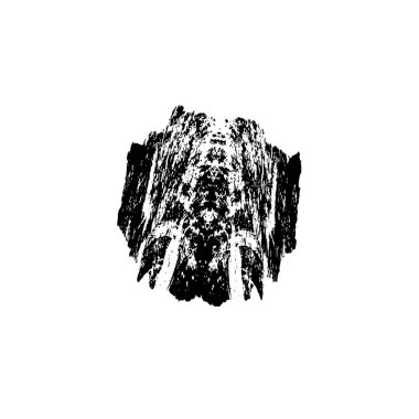 beyaz arkaplanda grunge siyah mürekkep darbesi