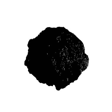 beyaz arkaplanda grunge siyah mürekkep darbesi