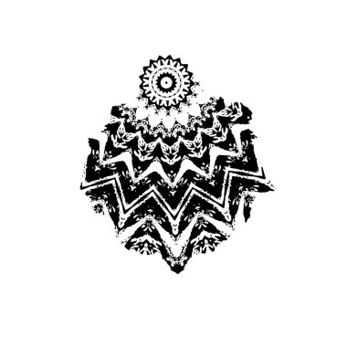 beyaz arkaplanda grunge siyah mürekkep darbesi