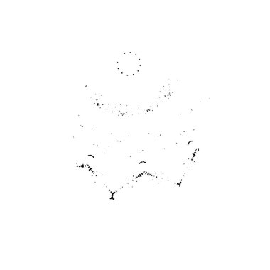 beyaz arkaplanda grunge siyah mürekkep darbesi