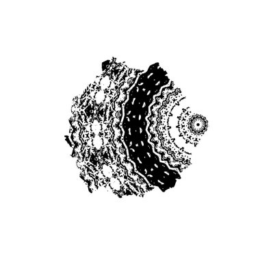 beyaz arkaplanda grunge siyah mürekkep darbesi