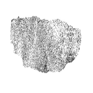 beyaz arkaplanda grunge siyah mürekkep darbesi