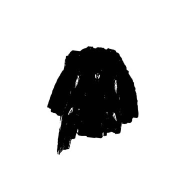 beyaz arkaplanda grunge siyah mürekkep darbesi