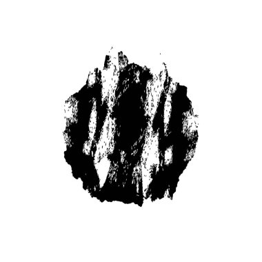 beyaz arkaplanda grunge siyah mürekkep darbesi