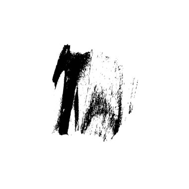 beyaz arkaplanda grunge siyah mürekkep darbesi