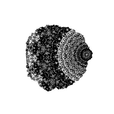 beyaz arkaplanda grunge siyah mürekkep darbesi