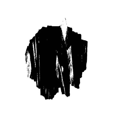 beyaz arkaplanda grunge siyah mürekkep darbesi