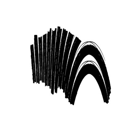 brush stroke, black and white creative element