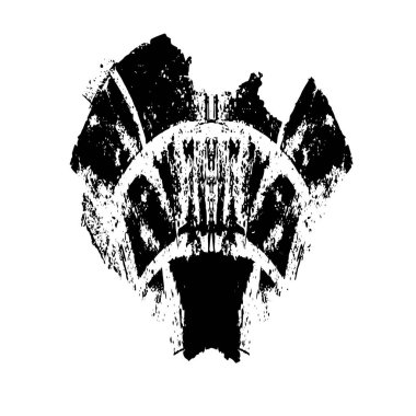 brush stroke, black and white creative element