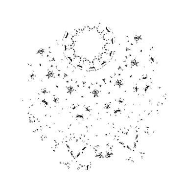 Beyaz arka planda siyah fırça darbesi 