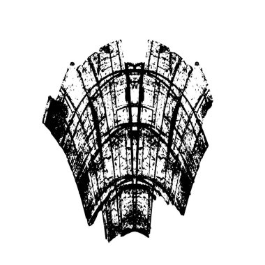 Beyaz arka planda siyah fırça darbesi 