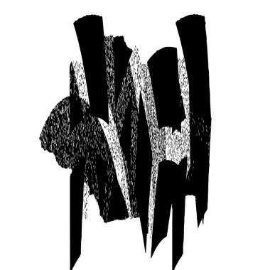 Beyaz arka planda siyah fırça darbesi 