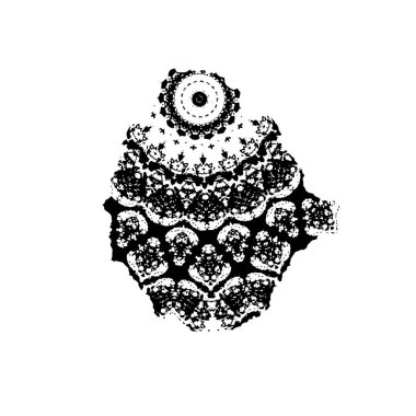 Beyaz arka planda siyah fırça darbesi 