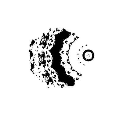 Beyaz arka planda siyah fırça darbesi 