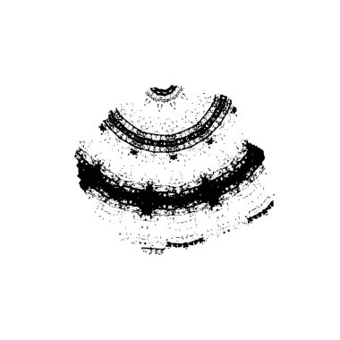 Beyaz arka planda siyah fırça darbesi 