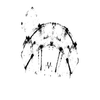 Beyaz arka planda siyah fırça darbesi 