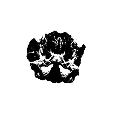 Beyaz arka planda siyah fırça darbesi 