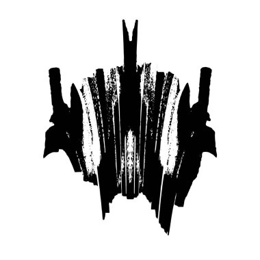 Grunge siyah ve beyaz dokusu. Soyut nokta izole edildi