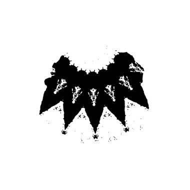 Beyaz arka planda siyah fırça darbesi 