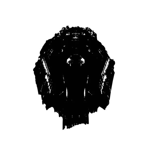 Abstrakter Grunge Schwarzer Fleck Isoliert Auf Weißem Hintergrund — Stockvektor
