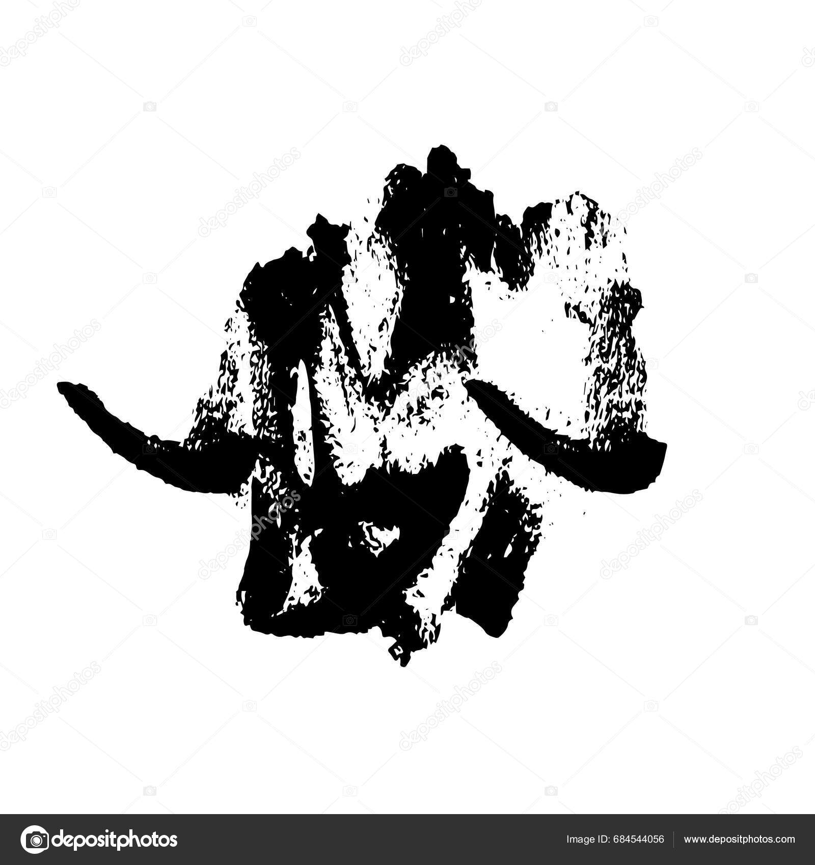 Black White Brush Stroke Creative Element Stock Vector by ©Toluk 684544056