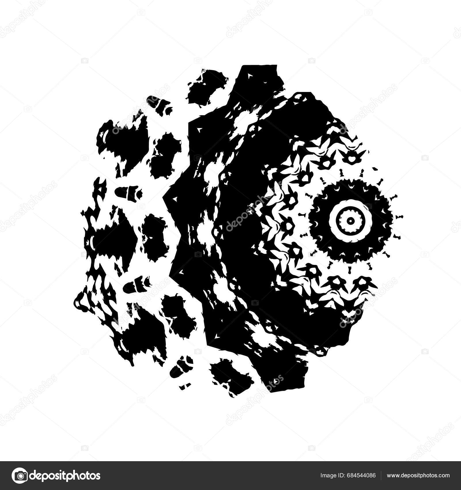 Black White Brush Stroke Creative Element Stock Vector by ©Toluk 684544086