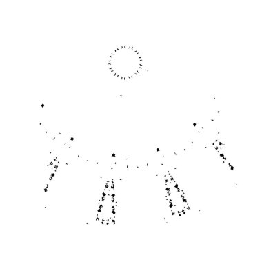 Beyaz arka planda siyah fırça darbesi 