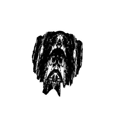 creative element, black brush stroke on white background 