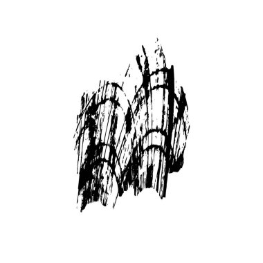 creative element, black brush stroke on white background 