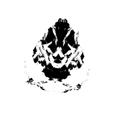 creative element, black brush stroke on white background 