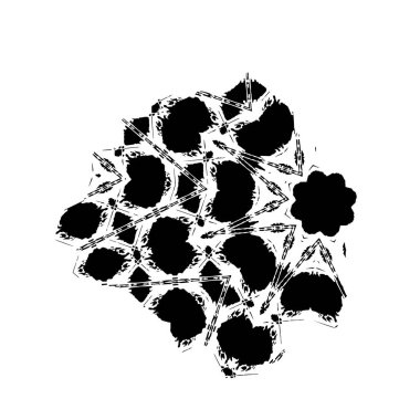 creative element, black brush stroke on white background 