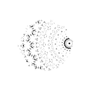 creative element, black brush stroke on white background 