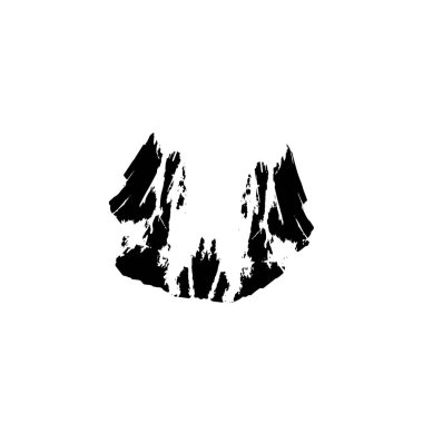 creative element, black brush stroke on white background 