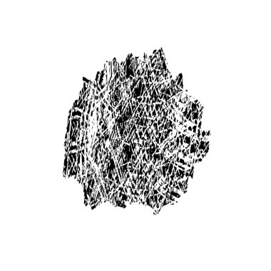 Beyaz arkaplanda siyah grunge mürekkep fırçası darbeleri. 