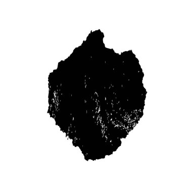 Siyah mürekkep lekesi beyaz arkaplanda izole edildi