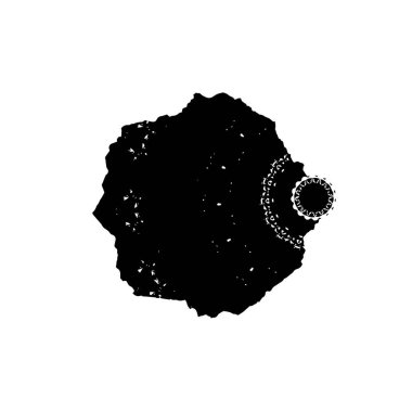 Grunge üst üste biniyor. Soyut siyah-beyaz vektör arkaplanı. Çatlak, leke ve noktalarda kirli desenli tek renkli klasik yüzey. Karanlık korku tarzında eski bir duvar.