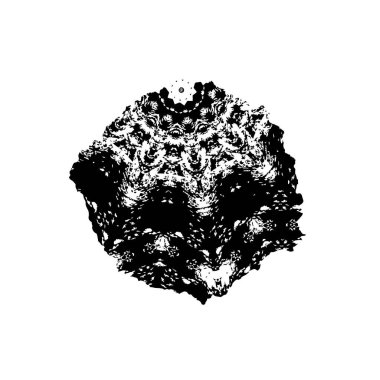 Grunge üst üste biniyor. Soyut siyah-beyaz vektör arkaplanı. Çatlak, leke ve noktalarda kirli desenli tek renkli klasik yüzey. Karanlık korku tarzında eski bir duvar.