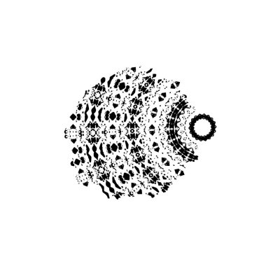 Grunge üst üste biniyor. Soyut siyah-beyaz vektör arkaplanı. Çatlak, leke ve noktalarda kirli desenli tek renkli klasik yüzey. Karanlık korku tarzında eski bir duvar.