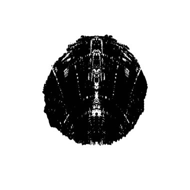 Grunge siyah ve beyaz dokusu. Soyut nokta izole edildi