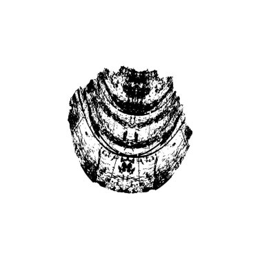 Grunge üst üste biniyor. Soyut siyah-beyaz vektör arkaplanı. Çatlak, leke ve noktalarda kirli desenli tek renkli klasik yüzey. Karanlık korku tarzında eski bir duvar.