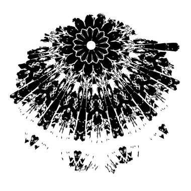 Grunge üst üste biniyor. Soyut siyah-beyaz vektör arkaplanı. Çatlak, leke ve noktalarda kirli desenli tek renkli klasik yüzey. Karanlık korku tarzında eski bir duvar.