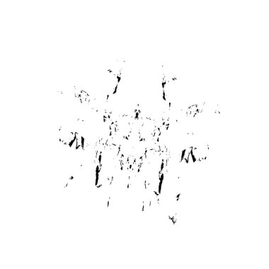 Grunge üst üste biniyor. Soyut siyah-beyaz vektör arkaplanı. Çatlak, leke ve noktalarda kirli desenli tek renkli klasik yüzey. Karanlık korku tarzında eski bir duvar.