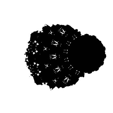 Grunge üst üste biniyor. Soyut siyah-beyaz vektör arkaplanı. Çatlak, leke ve noktalarda kirli desenli tek renkli klasik yüzey. Karanlık korku tarzında eski bir duvar.