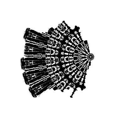 Grunge üst üste biniyor. Soyut siyah-beyaz vektör arkaplanı. Çatlak, leke ve noktalarda kirli desenli tek renkli klasik yüzey. Karanlık korku tarzında eski bir duvar.