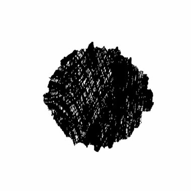 beyaz arkaplanda izole edilmiş siyah fırça darbesinin grunge dokusu 