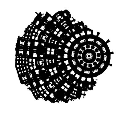 Grunge üst üste biniyor. Soyut siyah-beyaz vektör arkaplanı. Çatlak, leke ve noktalarda kirli desenli tek renkli klasik yüzey. Karanlık korku tarzında eski bir duvar.