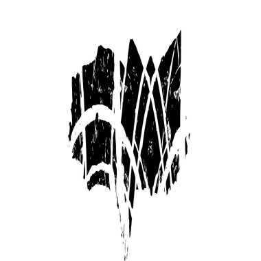 Grunge üst üste biniyor. Soyut siyah-beyaz vektör arkaplanı. Çatlak, leke ve noktalarda kirli desenli tek renkli klasik yüzey. Karanlık korku tarzında eski bir duvar.