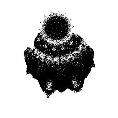 Grunge üst üste biniyor. Soyut siyah-beyaz vektör arkaplanı. Çatlak, leke ve noktalarda kirli desenli tek renkli klasik yüzey. Karanlık korku tarzında eski bir duvar.