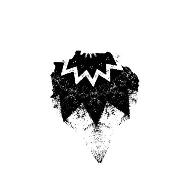 Grunge üst üste biniyor. Soyut siyah-beyaz vektör arkaplanı. Çatlak, leke ve noktalarda kirli desenli tek renkli klasik yüzey. Karanlık korku tarzında eski bir duvar.